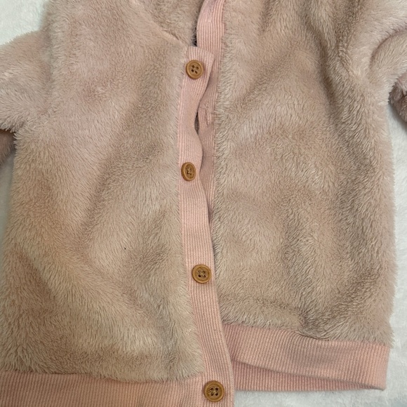 First Impressions Soft Pink Button-Up Hoodie - Picture 2 of 3